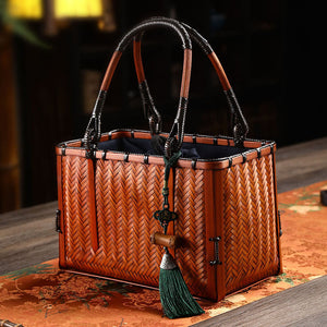 Styling a Coastal Grandmother Look with Our Artisan Woven Bamboo Purse