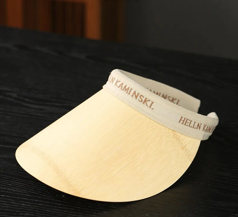 Handcrafted Flexible Bamboo Sun Visor Hat | 15cm Ultra Wide Brim Roll-Up Empty Top Shading Cap