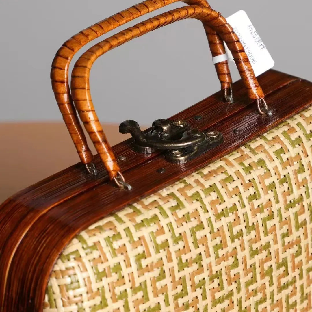 The Kyoto Artisanal Handwoven Bamboo Clutch Tote