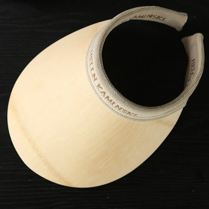 Handcrafted Flexible Bamboo Sun Visor Hat | 15cm Ultra Wide Brim Roll-Up Empty Top Shading Cap