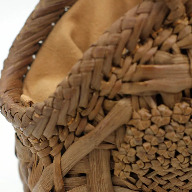 Handcrafted Wild Grapevine Shell Basket Bag - Luxury Yamabudo Woven Tote with Linen Liner - Verdant Bind