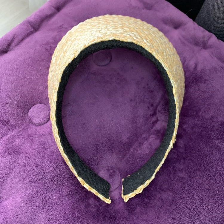 Handwoven Straw Headband Visor Boho Summer Sun Hat