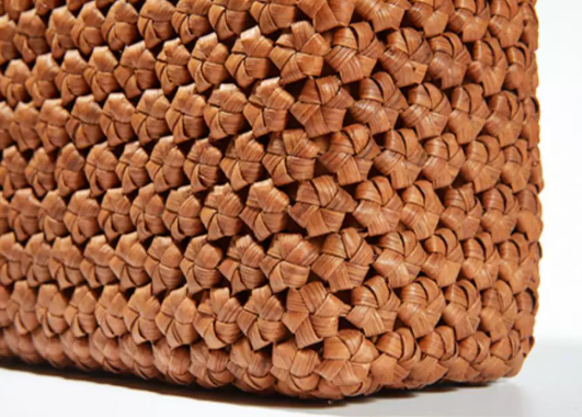 Handcrafted Wild Grapevine Woven Tote Bag  Vintage Flower Knot Straw Purse - Verdant Bind