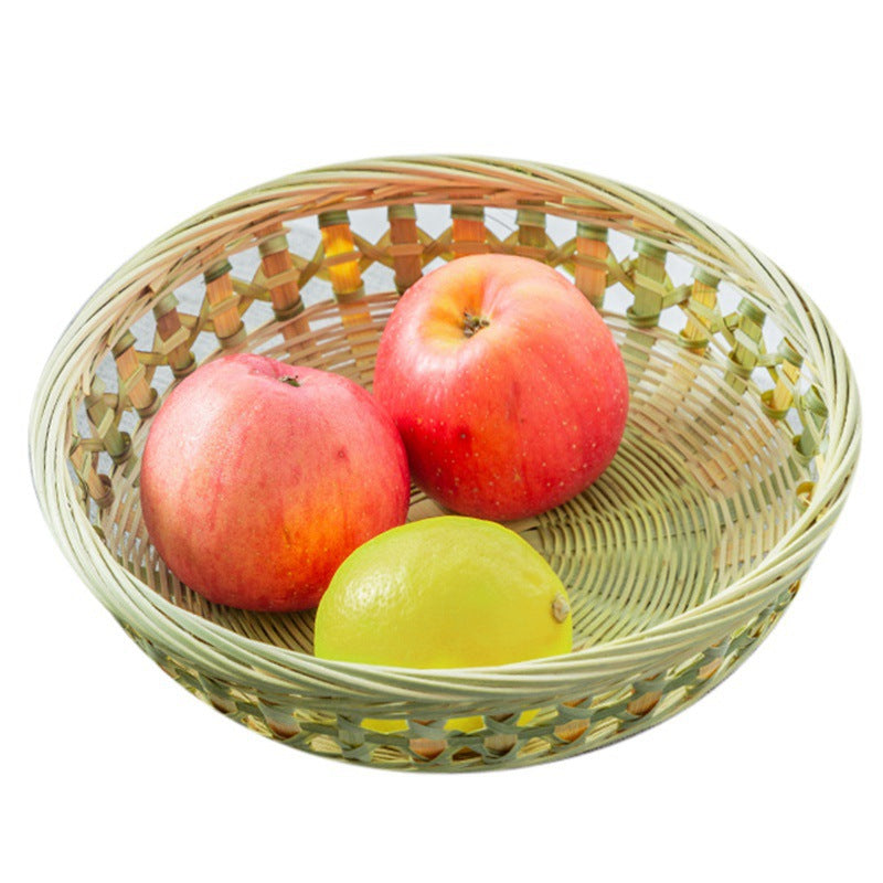 The Lattice Basket Woven Bamboo Hollow-out Snack Storage Basket