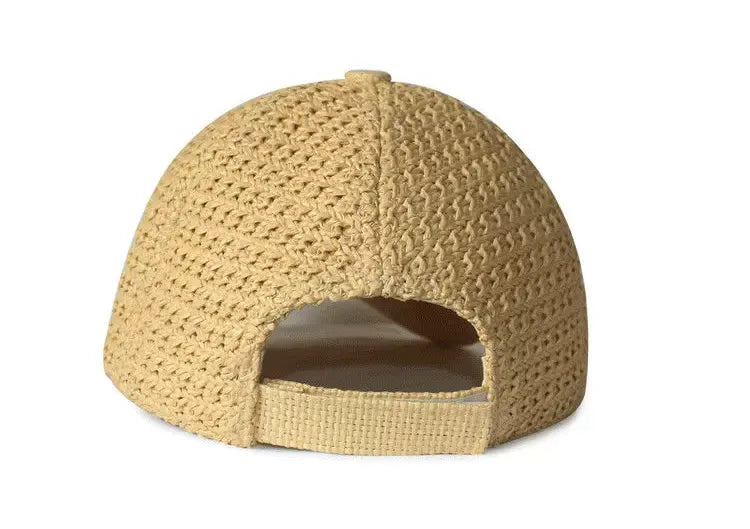 Handwoven Raffia Straw Baseball Cap  Adjustable Summer Sun Hat (S, M, L for Big Heads)