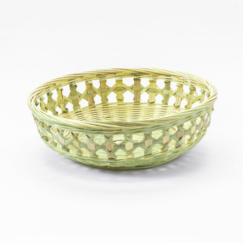 The Lattice Basket Woven Bamboo Hollow-out Snack Storage Basket
