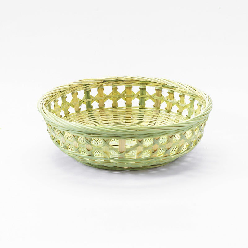 The Lattice Basket Woven Bamboo Hollow-out Snack Storage Basket