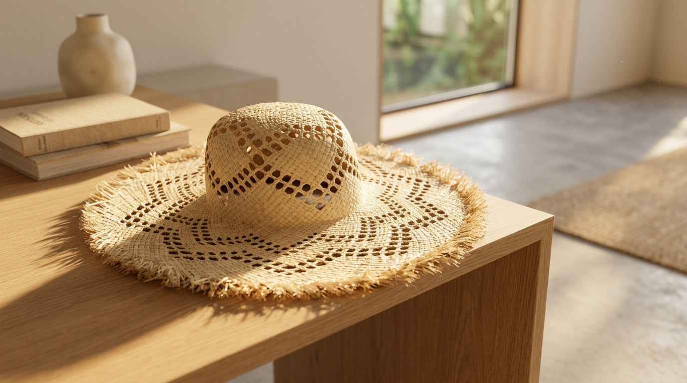 The Riviera Handwoven Wide-Brim Straw Hat
