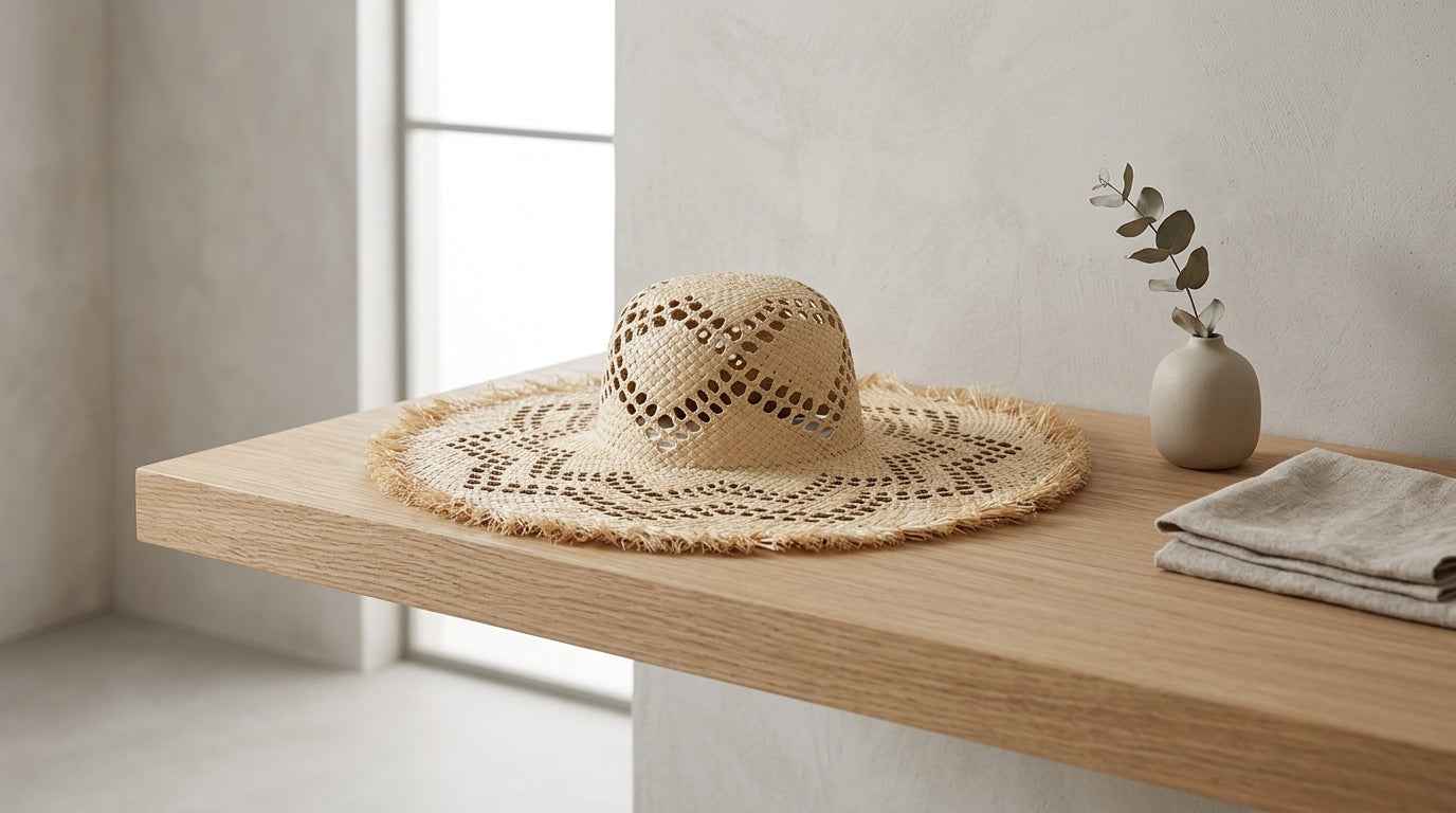 The Riviera Handwoven Wide-Brim Straw Hat