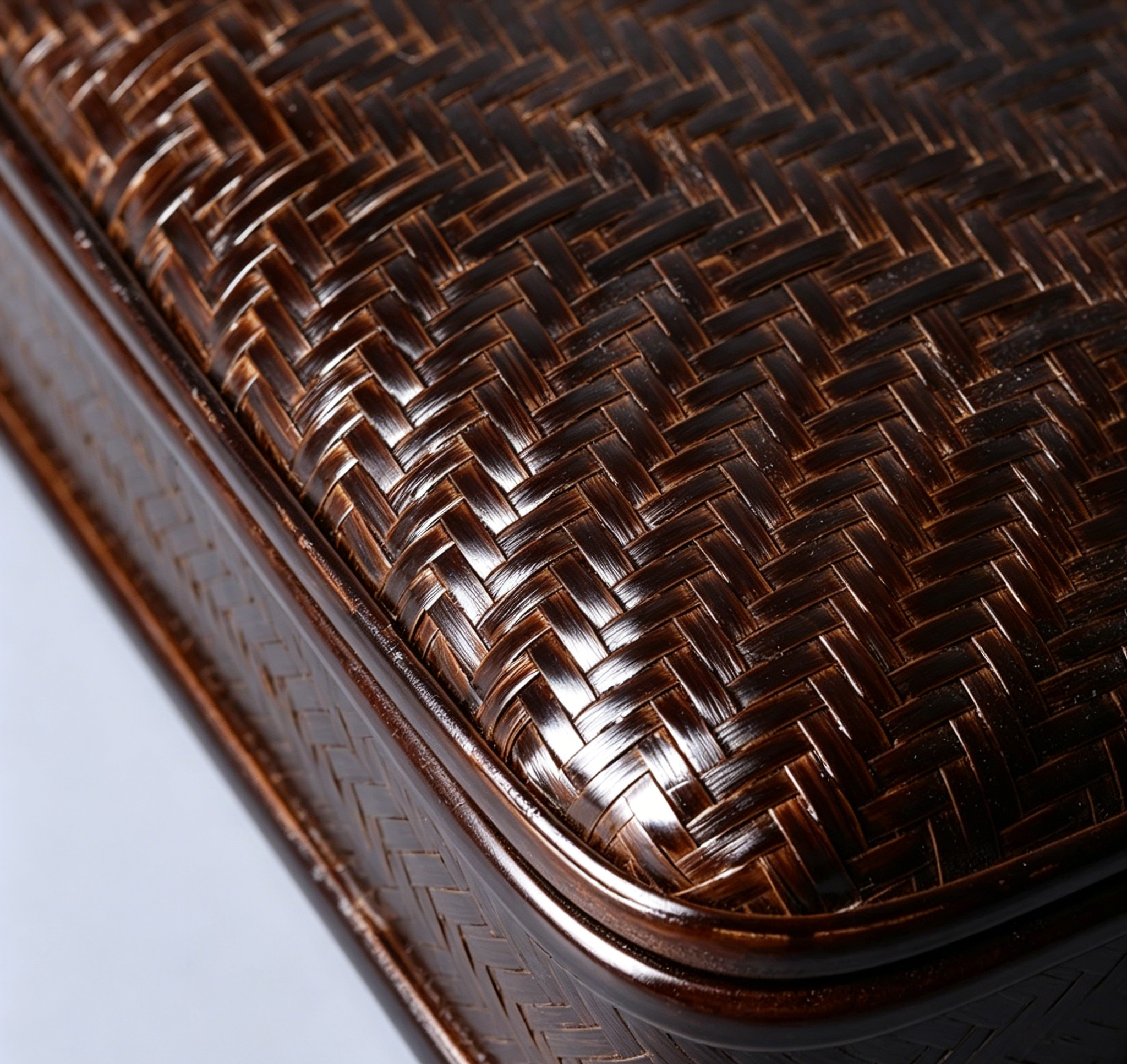 Vintage Carbonized Bamboo Storage Box with Lid - Verdant Bind