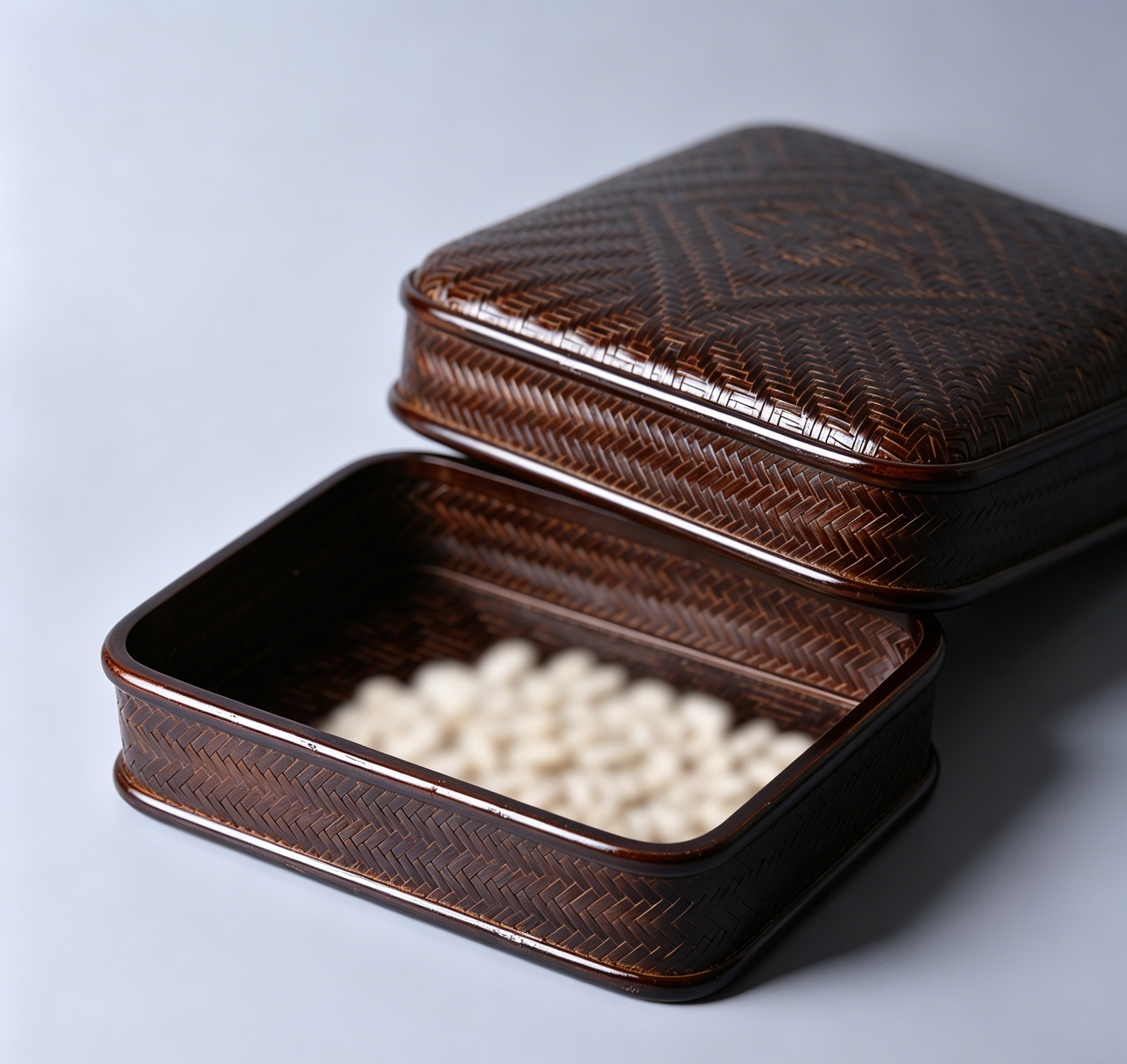 Vintage Carbonized Bamboo Storage Box with Lid - Verdant Bind