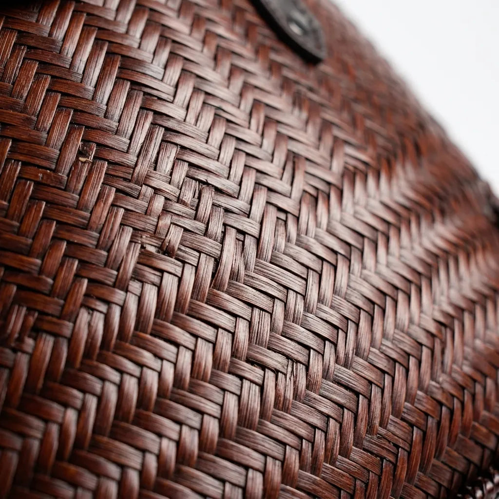 The Clamshell - Handwoven Bamboo Top-Handle Bag